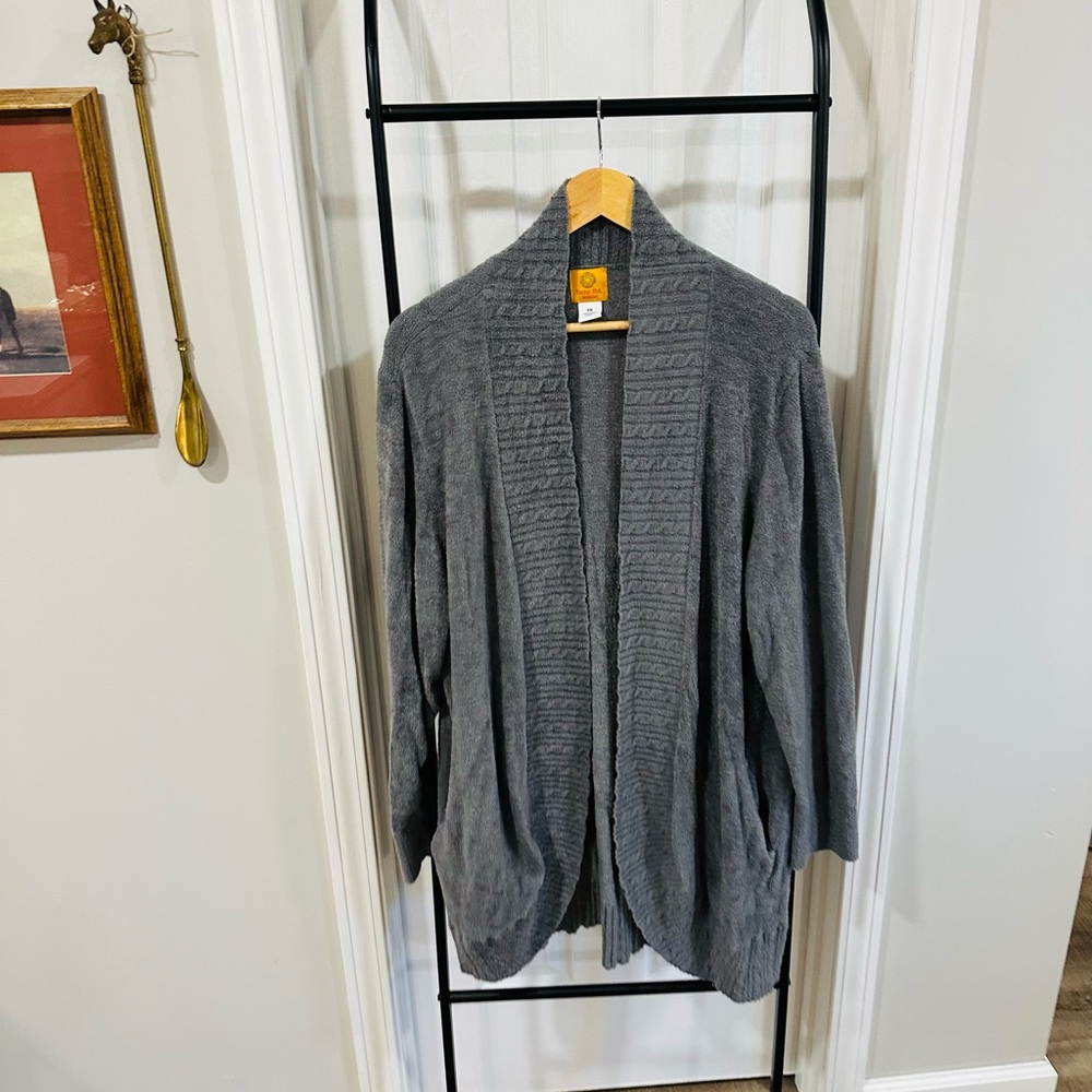 Ruby Rd Gray Cozy Cardigan - Picture 2 of 10